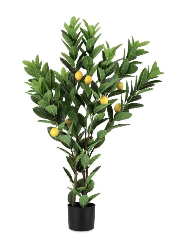 Limonero Artificial De 50 Cm – Planta Decorativa Con Maceta, Realista Y Sin Mantenimiento