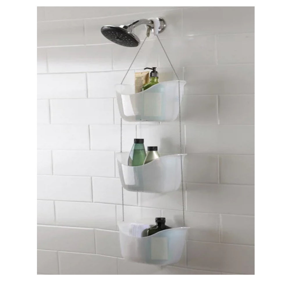 Organizador Para Ducha Baño Porta Shampoo Colgante Blanco - $ 2.390