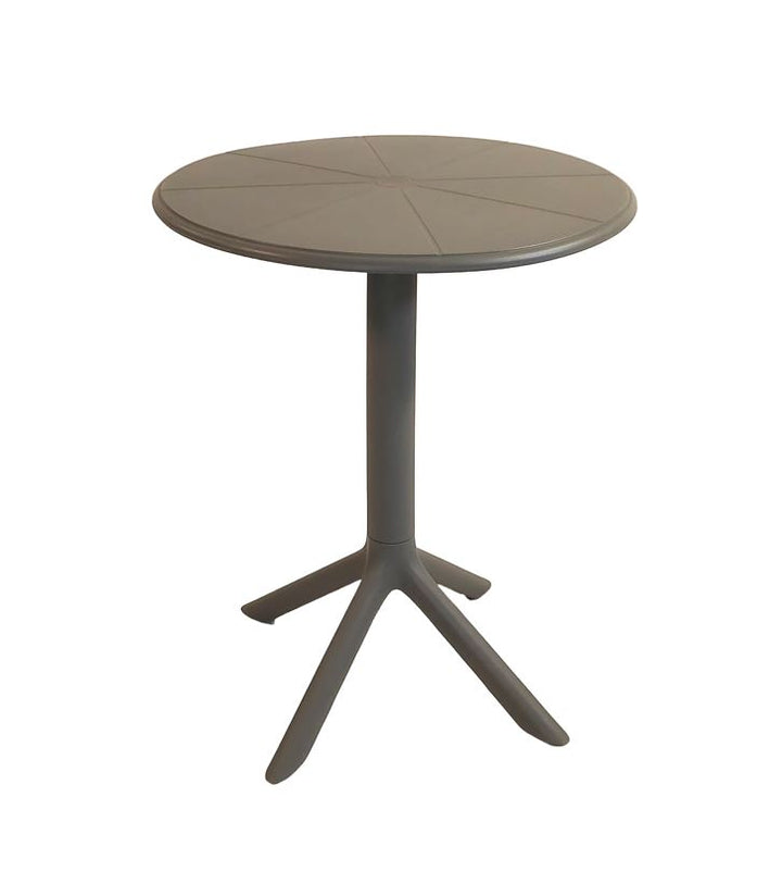 Mesa Redonda (Gris) Para Exteriores De Pvc