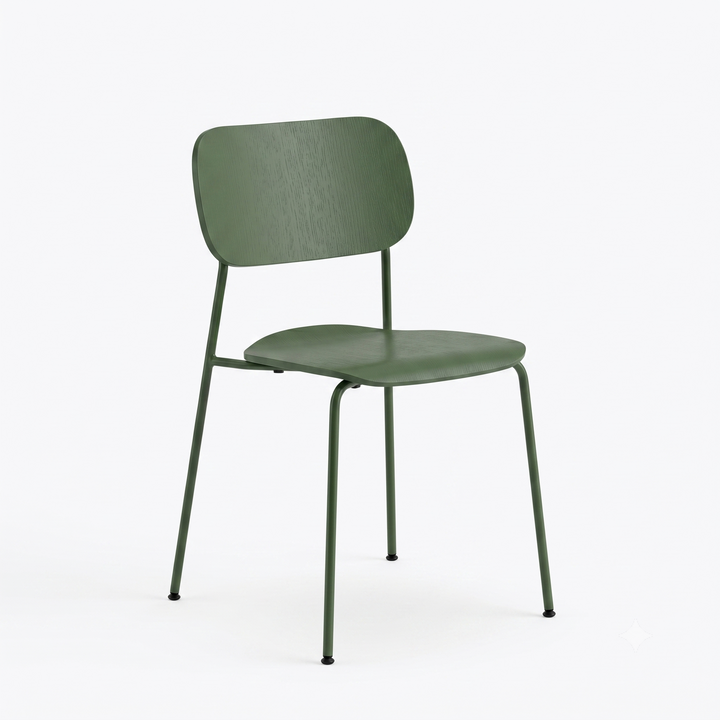 Silla De Comedor (Verde) Con Patas De Metal