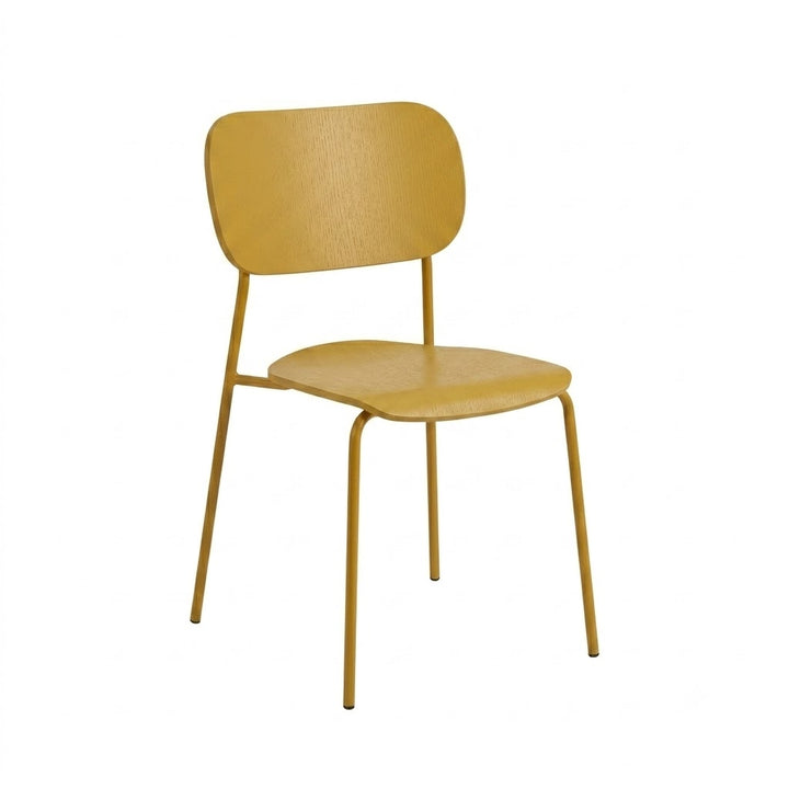 Silla De Comedor (Ocre) Con Patas De Metal