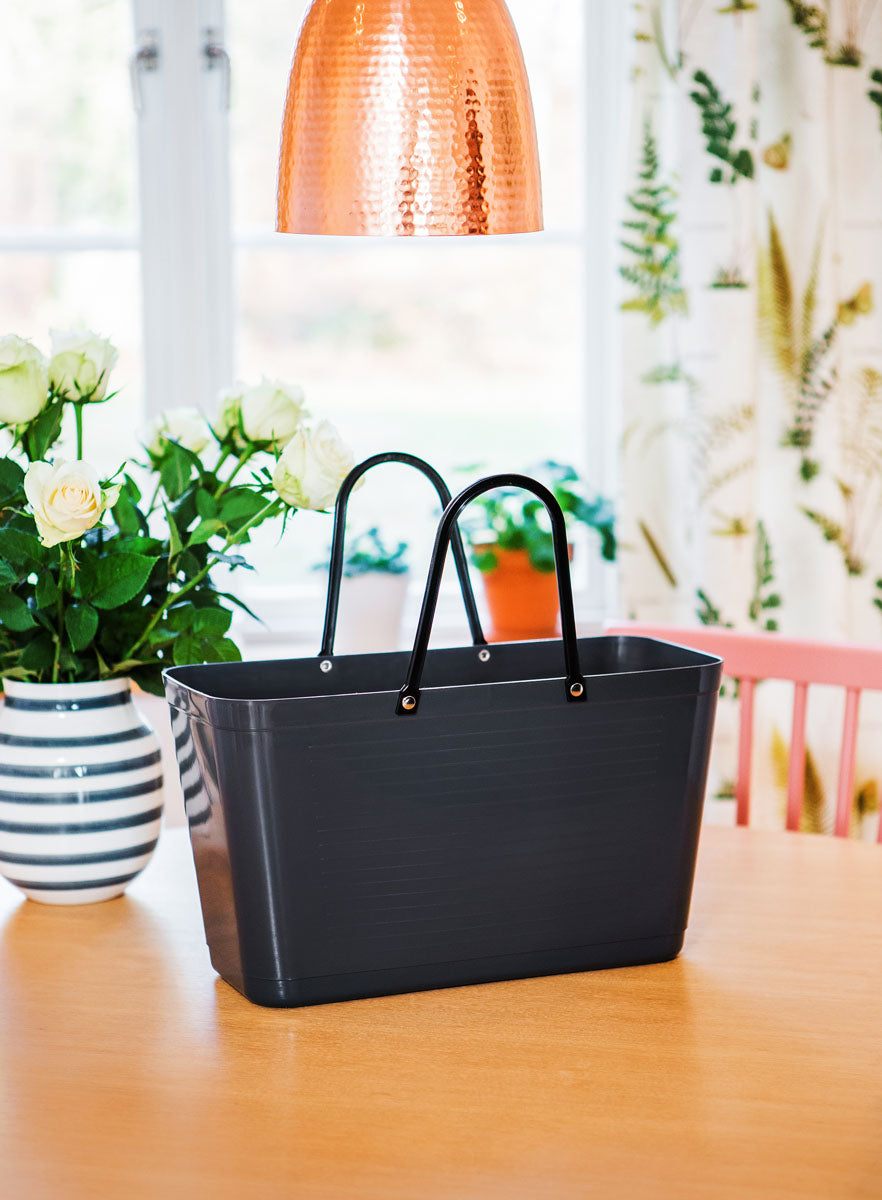 Bolsa Grande (Plomo) Con Asas De Plástico