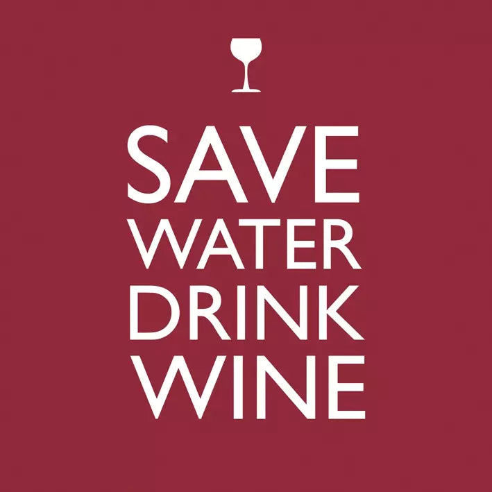 Set X 20 Servilletas (Save Water) Cocktail De Papel