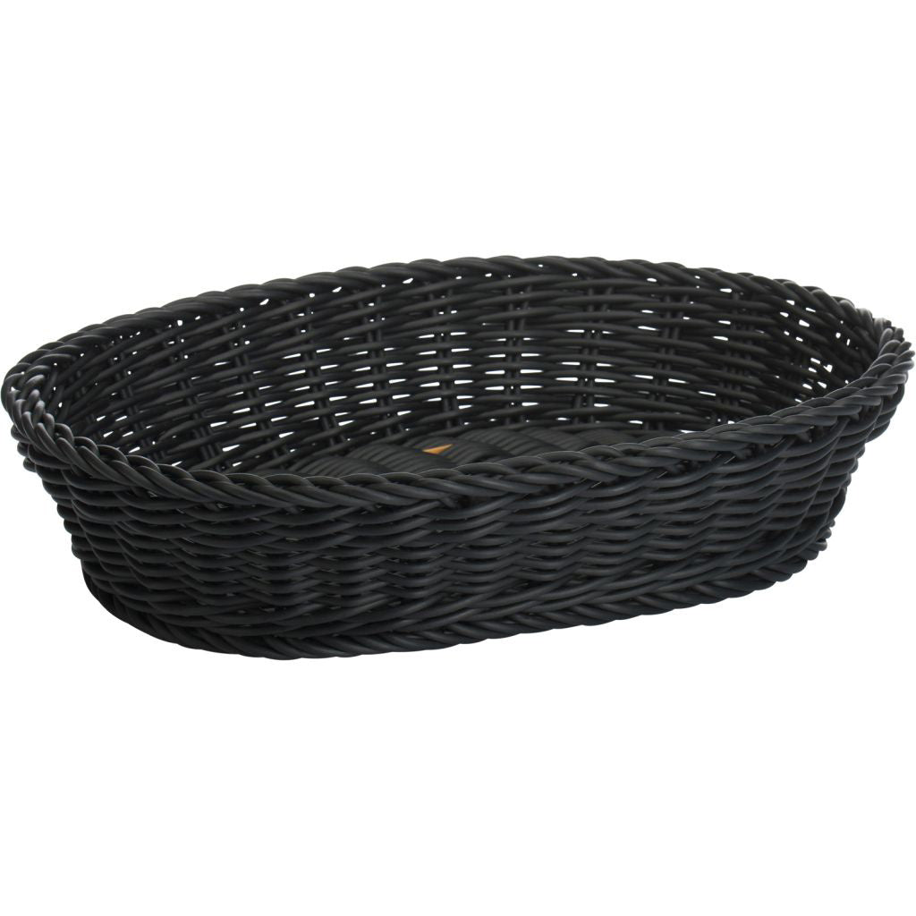 Cesta / Panera Ovalada (Negro) De Pvc