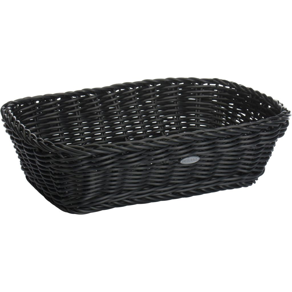 Cesta Rectangular (Negro) De Pvc