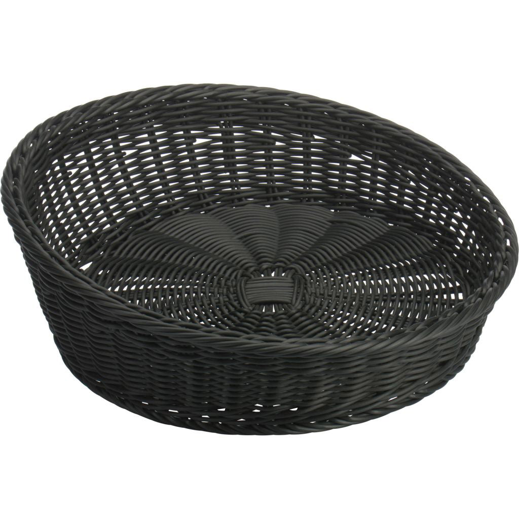 Cesta / Panera Redonda (Negra) De Pvc