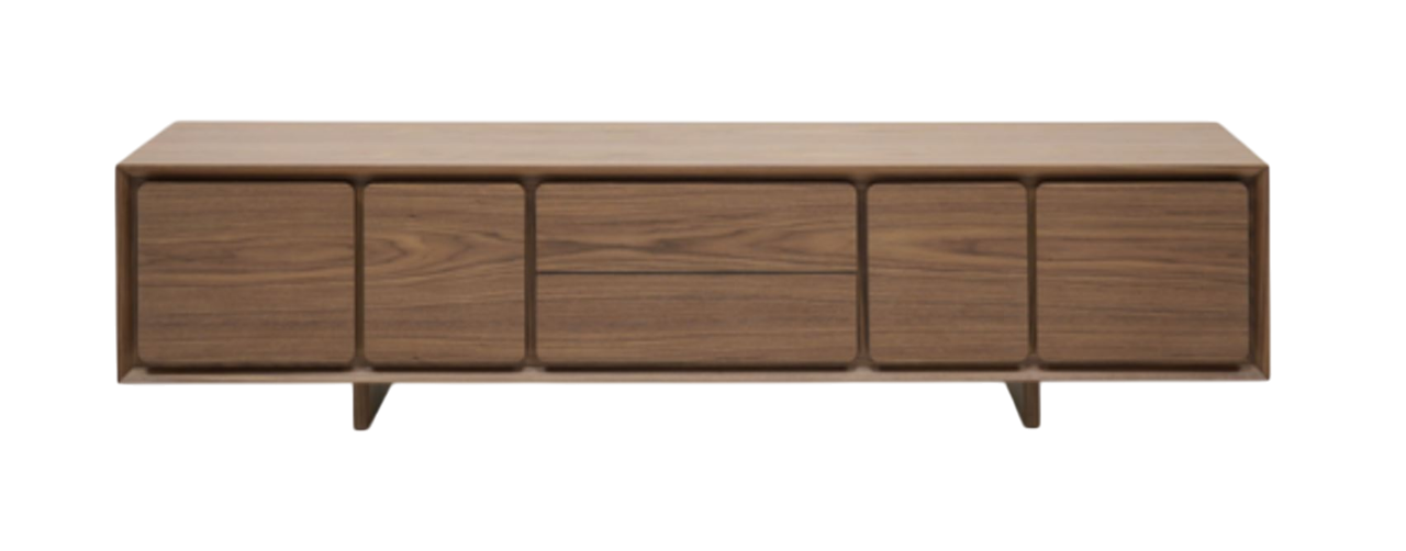 Mueble De Tv Color (Marrón) Con 6 Cajones Estructura De Madera