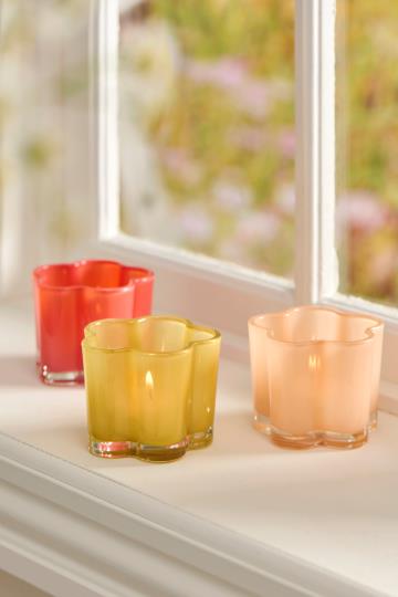 Candelabro Pequeño (Colores) De Vidrio - Venta x Unidad