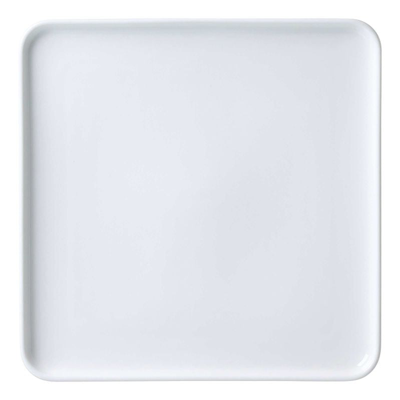 Plato Bandeja Cuadrada (Blanco) 21Cm De Porcelana