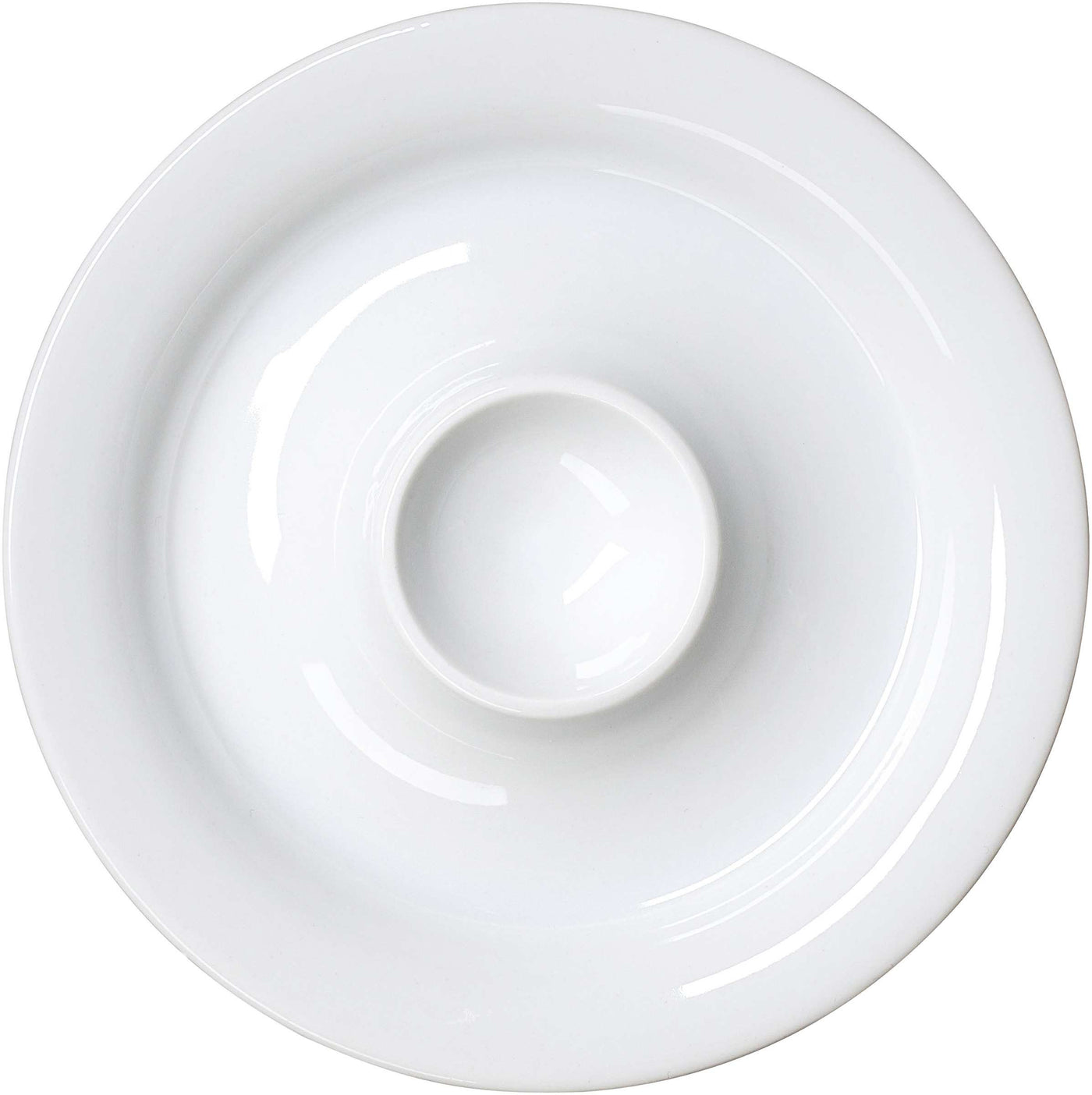 Plato Porta Huevos (Blanco) De Porcelana