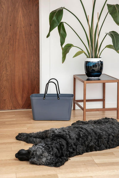 Bolso (Gris Oscuro) Con Asas De Plástico