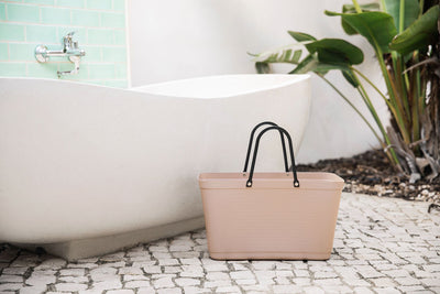 Bolsa Grande (Rosa Pálido) Con Asas De Plástico