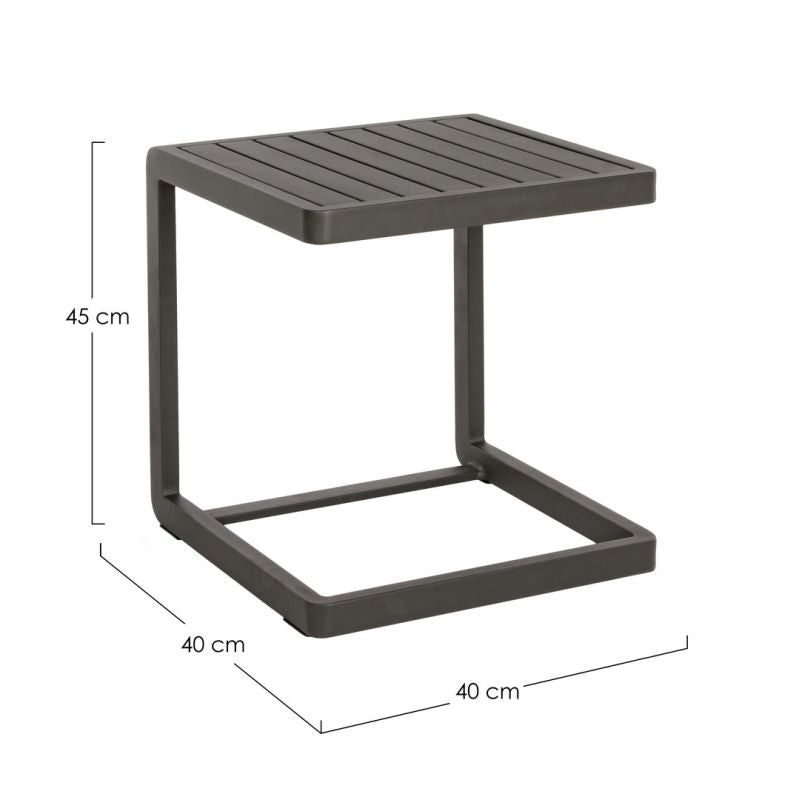 Mesa Auxiliar Color Antracita Estructura De Aluminio