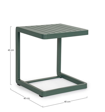 Mesa Auxiliar Color Verde Estructura De Aluminio