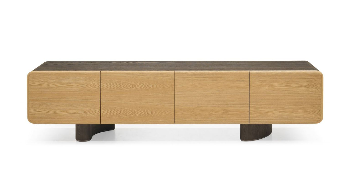 Mueble De Tv Color (Natural) Con Cajones Estructura De Madera
