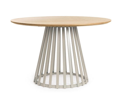 Mesa De Comedor Tablero Madera Fresno Estructura De Metal