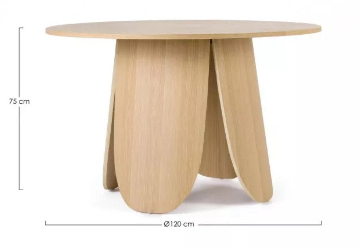 Mesa De Comedor Tablero Enchape (Natural) Estructura De Madera