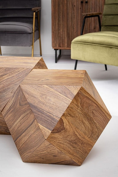 Mesa De Centro (Marrón) Modelo Egipcio De Madera
