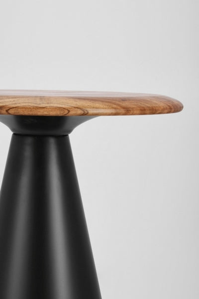 Mesa Auxiliar Tablero Madera Acacia Estructura De Metal