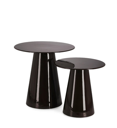 Set De 2 Mesas Auxiliares (Negro) Estructura De Metal