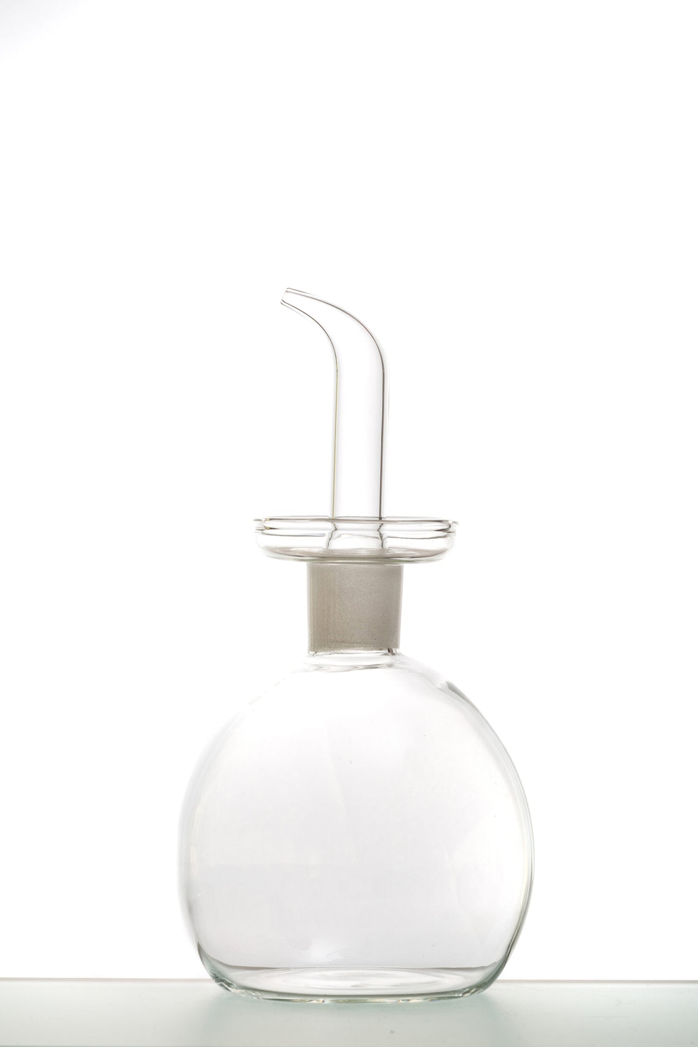 Aceitera Redonda 250 Mltrs (Transparente) De Vidrio