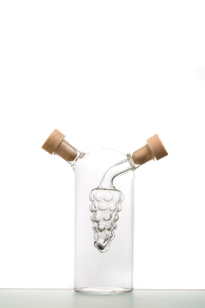 Aceitera / Vinagrera Pequeña Con Dos Compartimentos De Vidrio