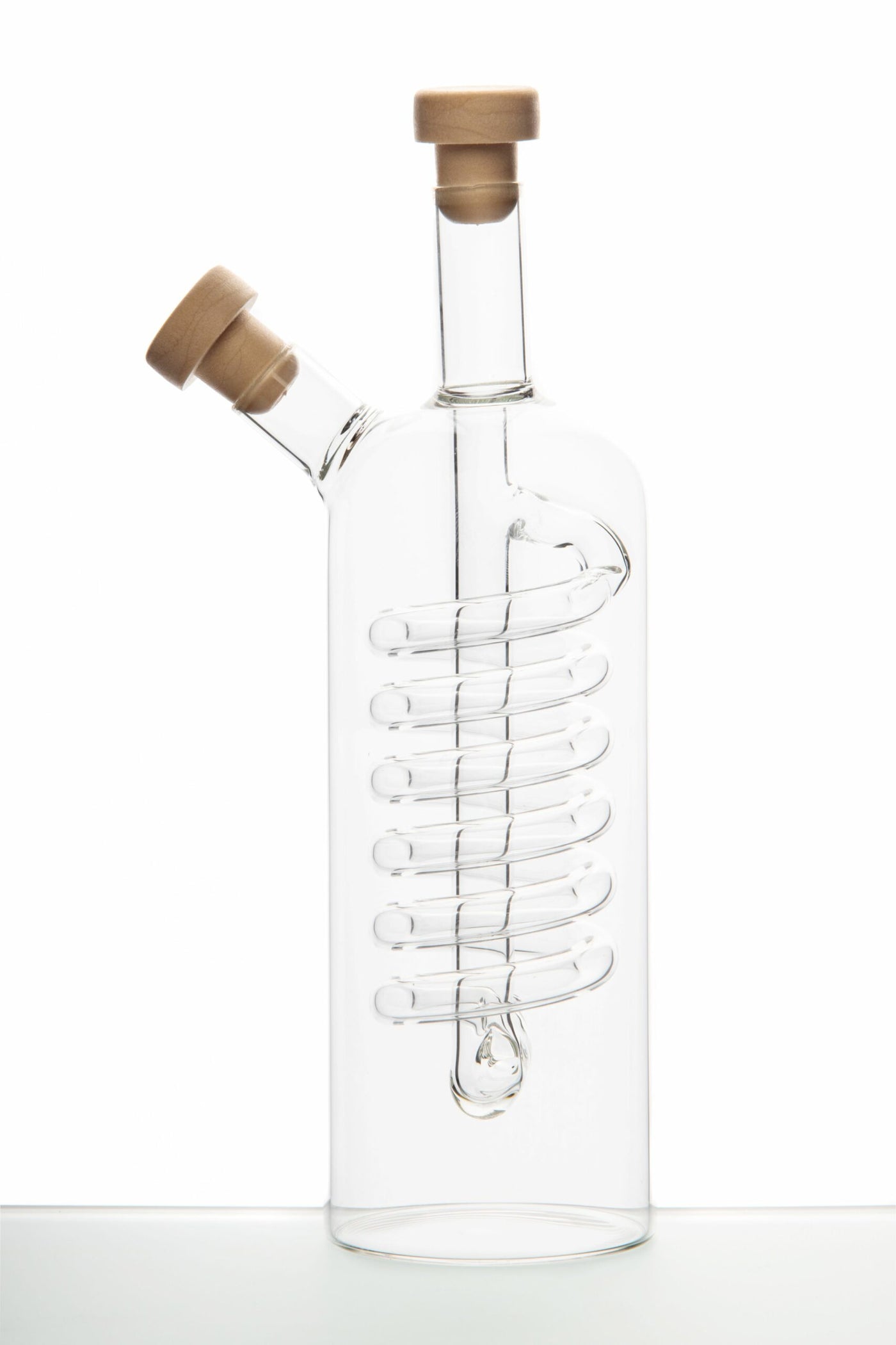 Aceitera / Vinagrera Con Espiral De Vidrio