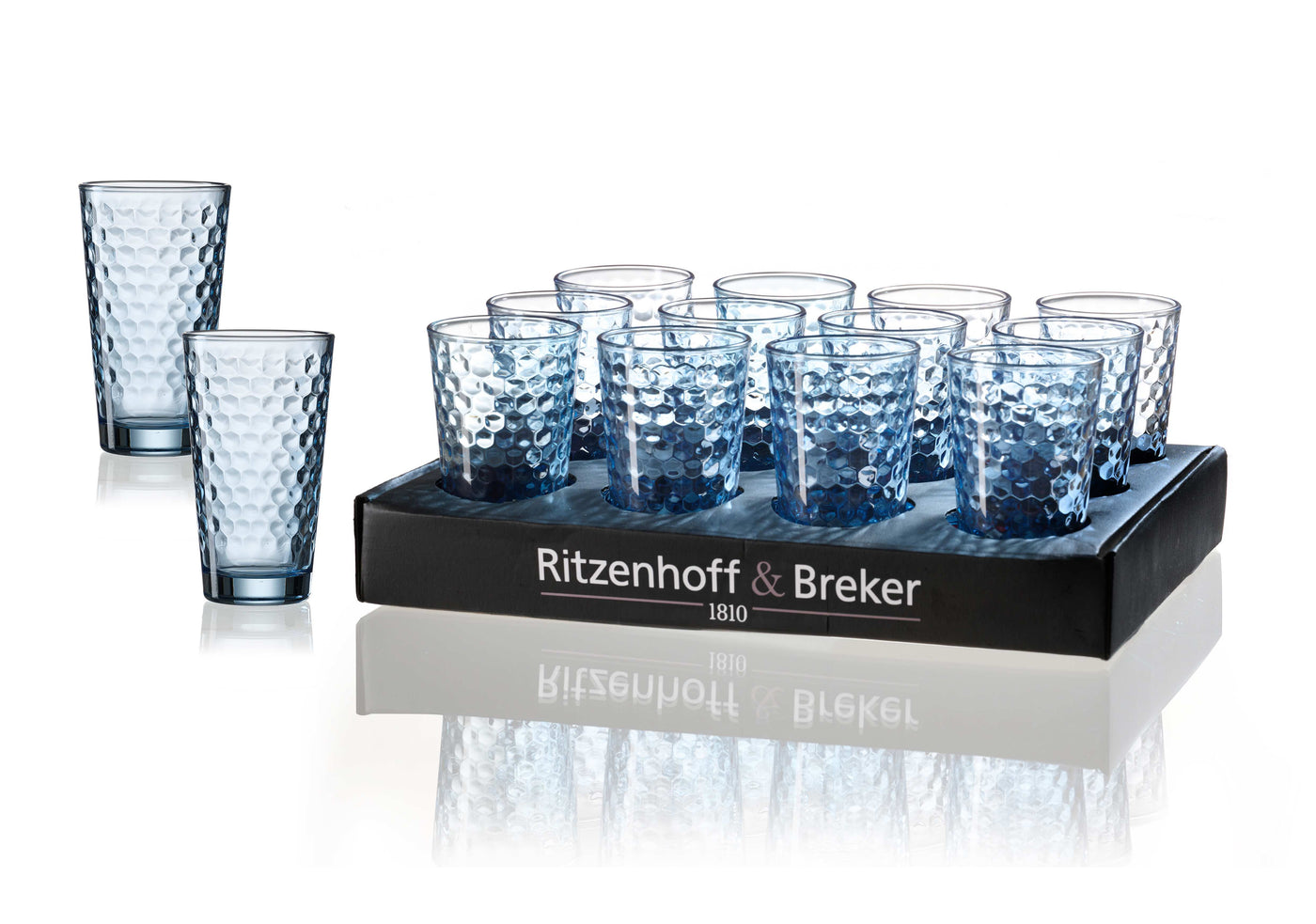 Vaso (Azul) 600 Mltrs De Vidrio