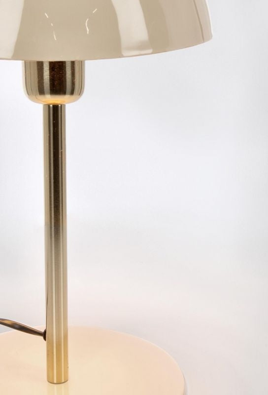 Lámpara De Mesa (Beige) Estructura De Metal