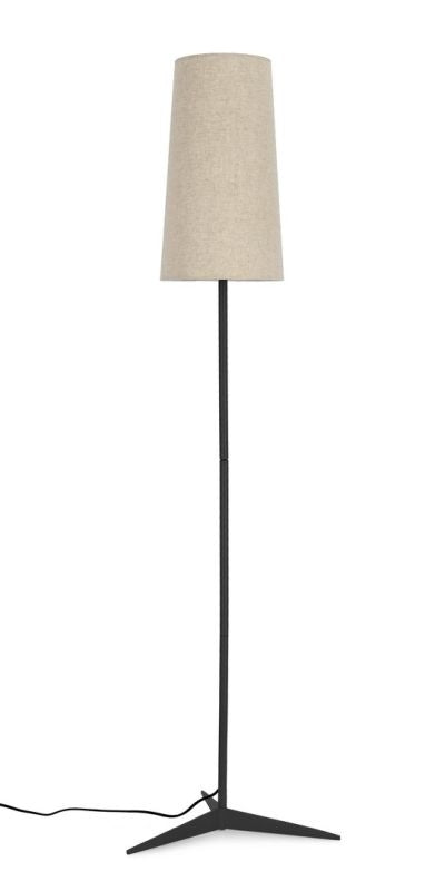 Lámpara De Pie Pantalla (Beige) Estructura De Metal