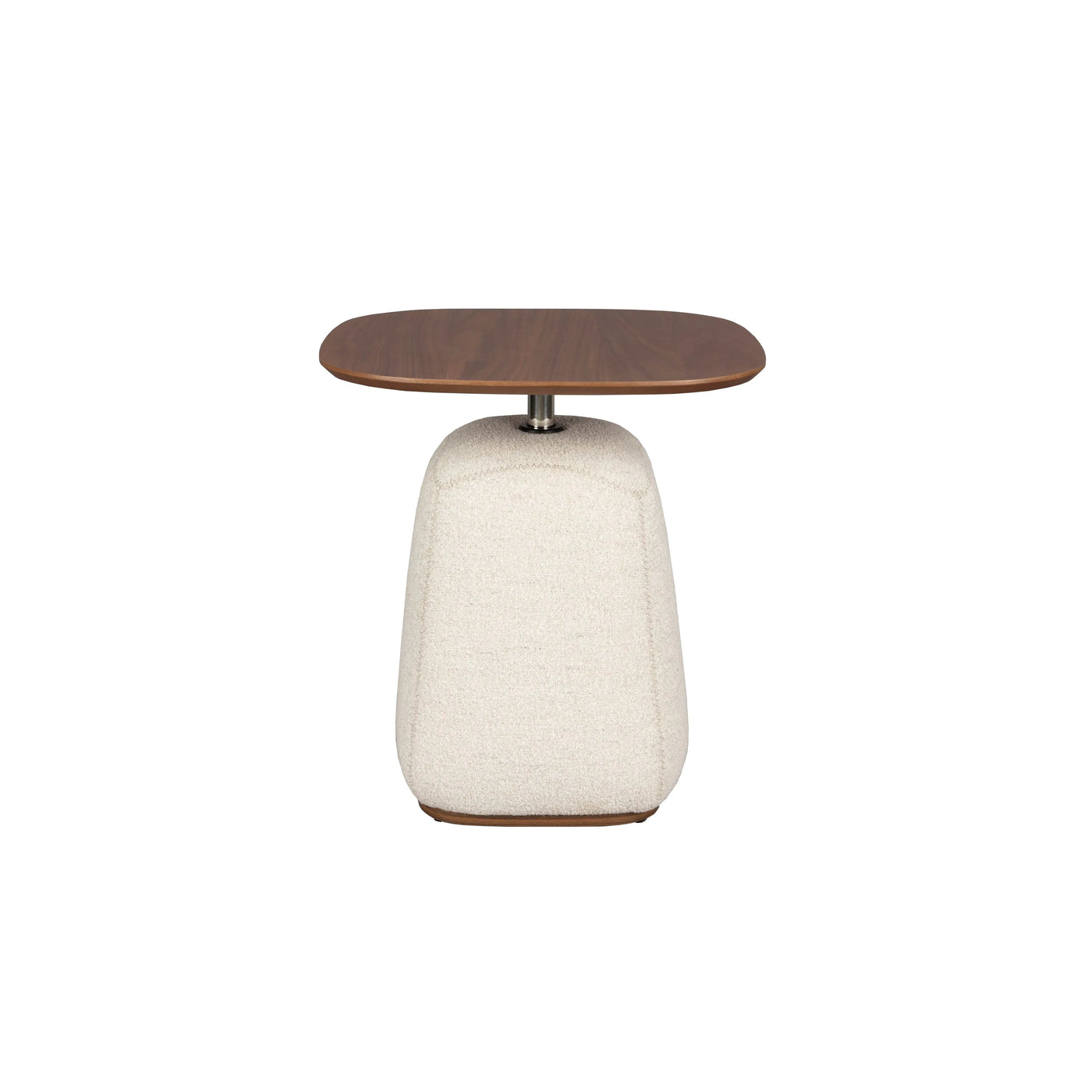 Mesa Auxiliar Base Tapizada Y Tablero De Madera