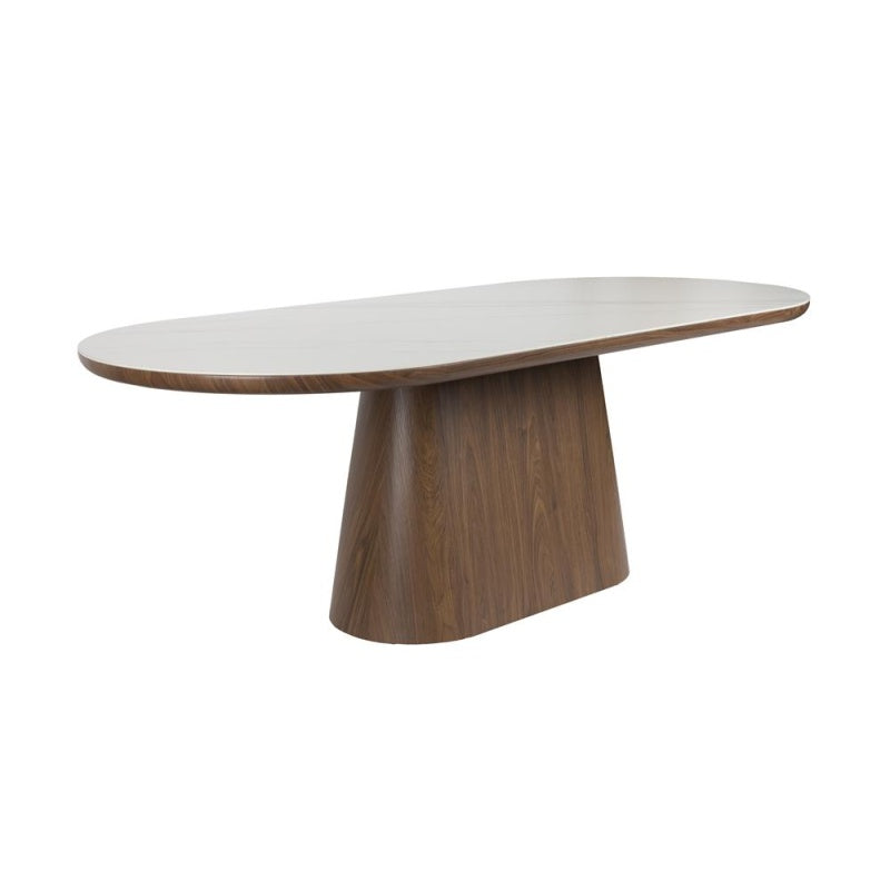 Mesa De Comedor Oval De Madera