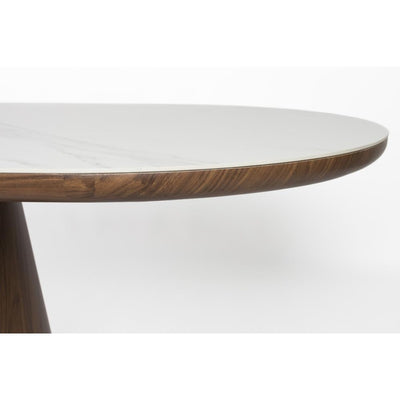 Mesa De Comedor Oval De Madera