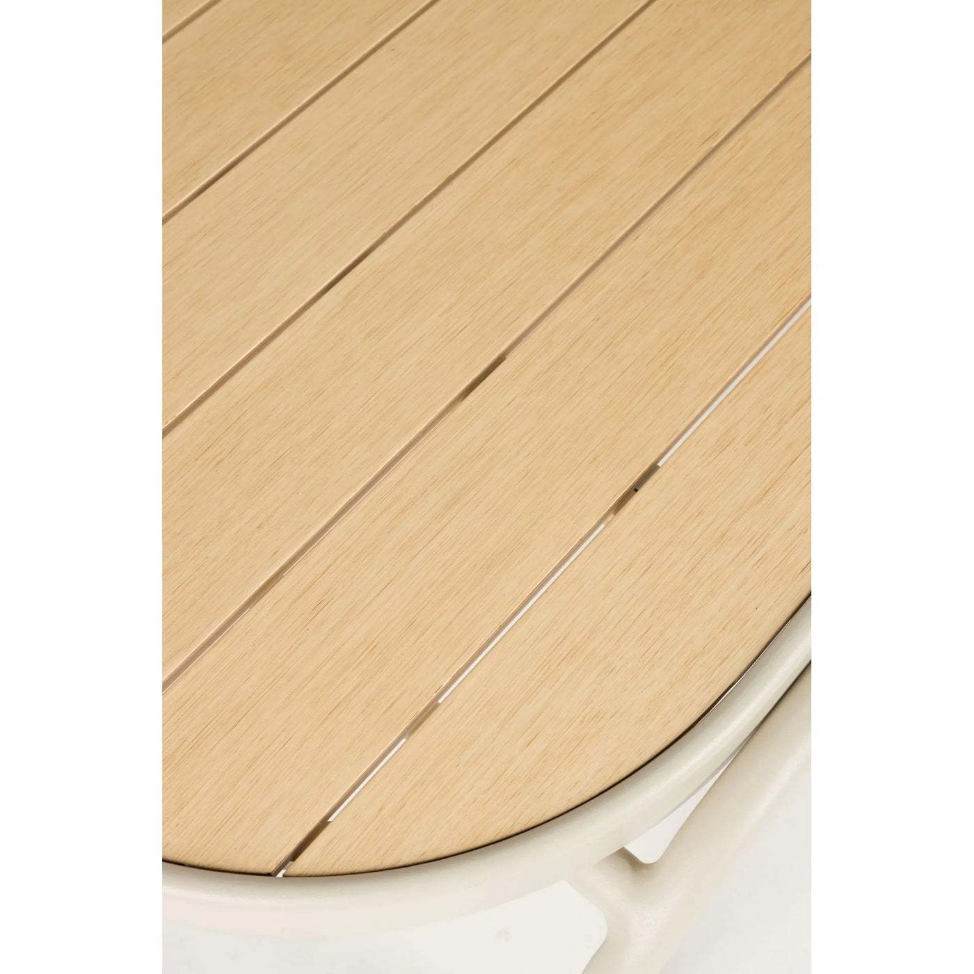 Mesa Central Para Exterior, Top Madera Estructura De Metal
