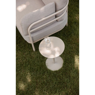 Mesa Auxiliar Para Exteriores (Beige) De Metal