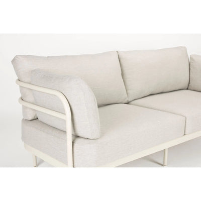 Juego De Sofá Dos Sillones Para Exterior Tapizado (Beige) Estructura De Metal
