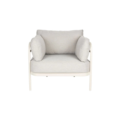 Juego De Sofá Dos Sillones Para Exterior Tapizado (Beige) Estructura De Metal
