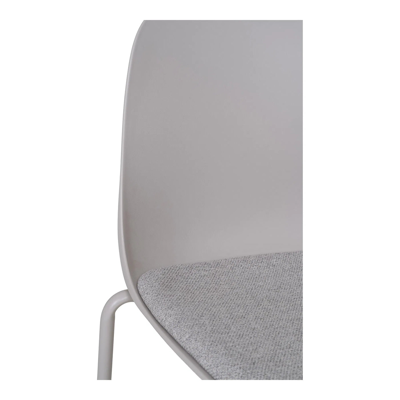 Silla De Comedor Tapizada (Gris) Con Patas De Metal