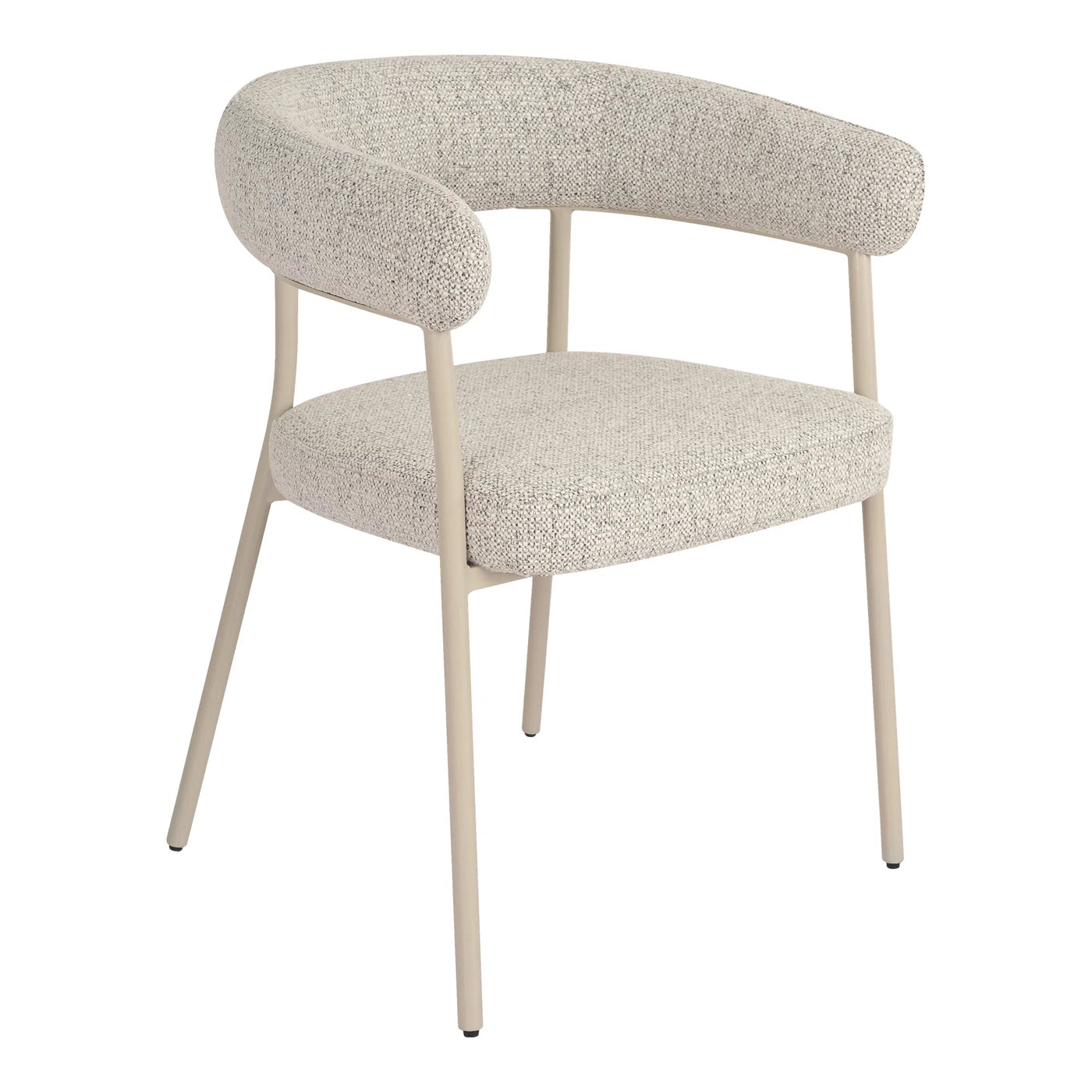 Silla De Comedor Tapizada (Gris Claro) Patas De Metal