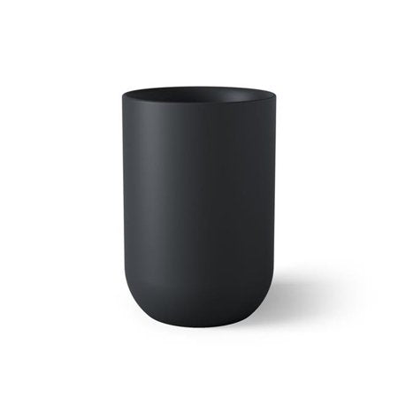 Vaso Porta Cepillos Para Baño (Negro) De Plástico