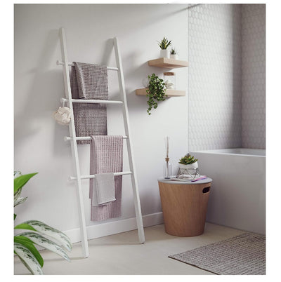 Organizador De Accesorios Tipo Escalera (Blanca) De Madera