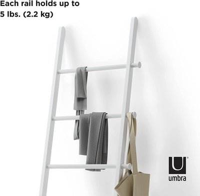 Organizador De Accesorios Tipo Escalera (Blanca) De Madera