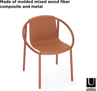 Silla Para Exteriores Mdf (Marron)  Y Estructura De Metal