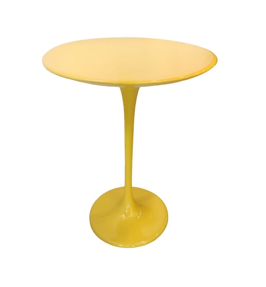 Mesa Saarinen de Fibra de Vidrio Amarillo