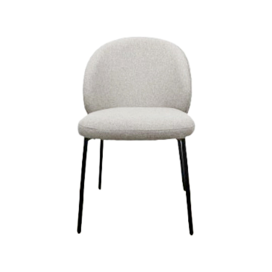 Silla De Comedor Tapiz (Beige) Patas De Metal