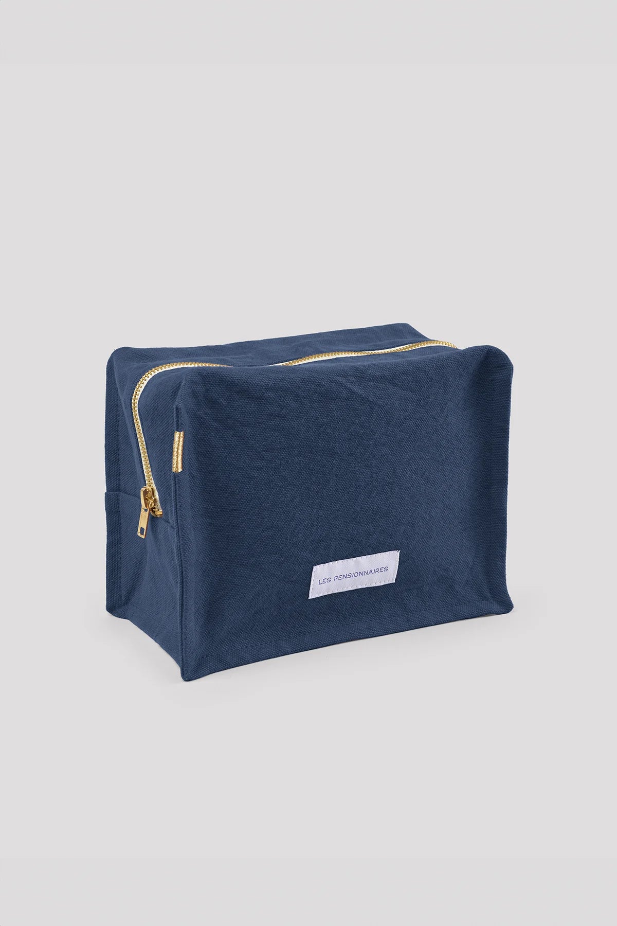 Neceser Rectangular Con Cierre (Azul) De Algodón