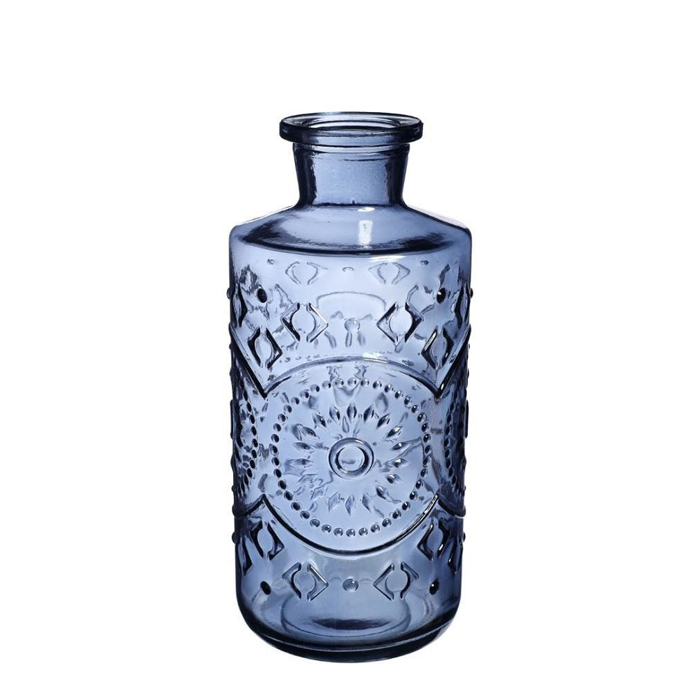 Botella Decorativa (Azul) Mod. Berlín De Vidrio