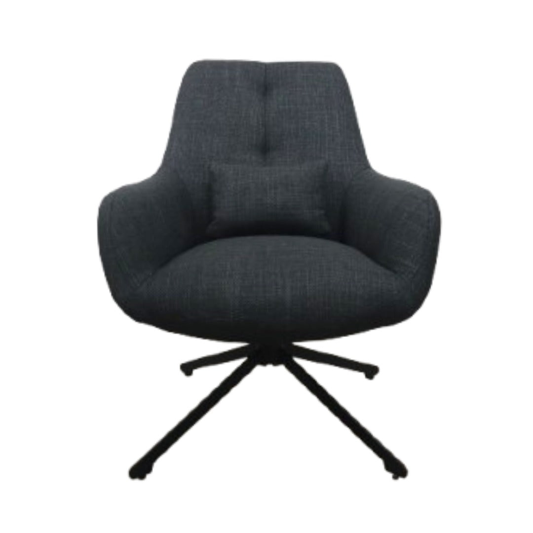 Silla Giratoria Tapiz (Gris Oscuro) Estructura De Metal