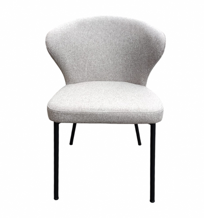 Silla De Comedor Tapiz (Beige) Patas De Metal