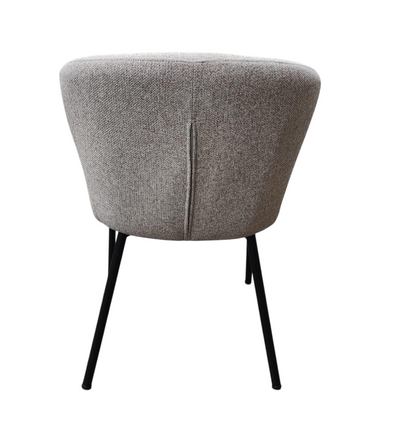 Silla De Comedor Tapiz (Beige) Patas De Metal
